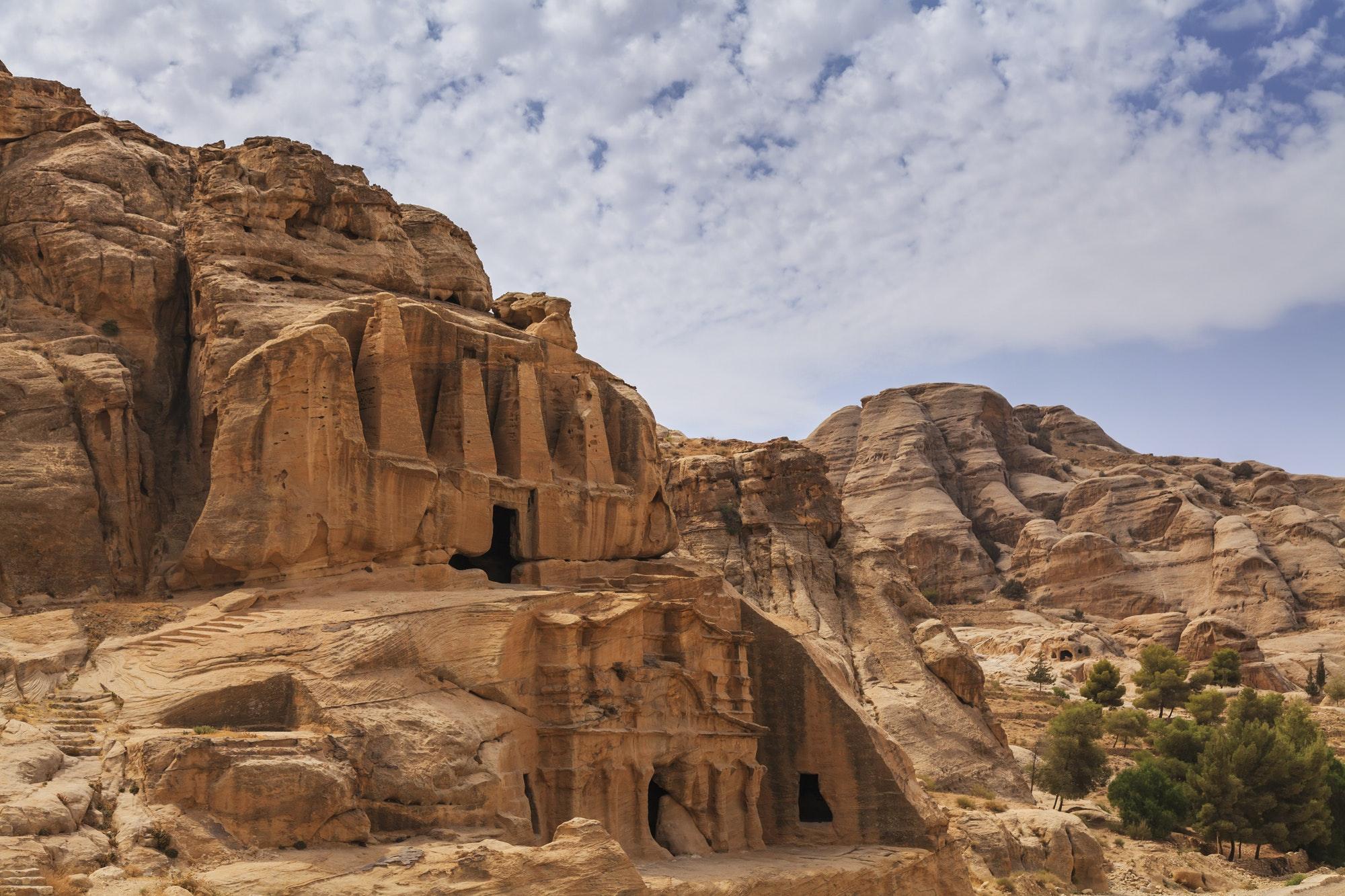 Petra, ancient city curved out of sandstone in Jordan